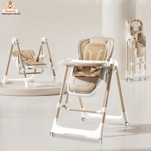 Infantso Swini 5-in-1 Baby High Chair & Swing – Adjustable, Foldable Feeding Chair with Dual Tray, Reclining Backrest & Footrest for 6 Months to 5 Years