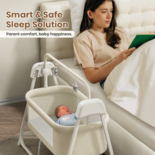 Smart Electric Baby Cradle Swing with Bluetooth Music, Remote & 5-Speed Timer – Safe Sleep Bassinet for Newborns to 18 Months