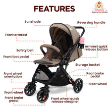 GlideX Travel Stroller: One-Hand Fold, Reclining Seat, Adjustable Canopy, 360° Wheels, 5-Point Harness, 0-3 Years, 15kg