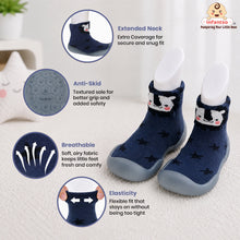 Forest Feet Anti-Skid Cotton Socks Shoes with Rubber Sole for Walking Babies & Toddlers (06-24 Months)