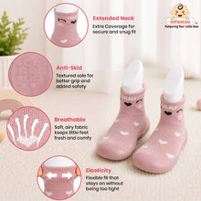 Forest Feet Anti-Skid Cotton Socks Shoes with Rubber Sole for Walking Babies & Toddlers (06-24 Months)