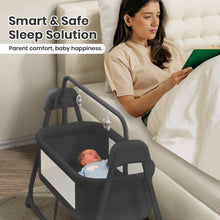 Smart Electric Baby Cradle Swing with Bluetooth Music, Remote & 5-Speed Timer – Safe Sleep Bassinet for Newborns to 18 Months
