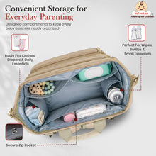 Infantso Diaper Bag Backpack, Large Capacity Baby Bag with Insulated Bottle Holders, Water-Resistant Maternity Bag, Multi-Compartments, Stroller Compatible Travel Bag for Moms & Dads