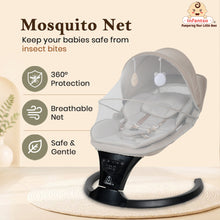 Infantso SLEEP EASE (2-in-1) Automatic Baby Swing – 5-Speed Electric Cradle with Bluetooth Music, Remote Control, Timer & Safety Lock for 0 to 12 months