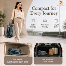 Infantso Flight X Baby Stroller for 0 to 3 years, Pram Auto Fold with 5-Point Safety Harness, Multi-Position Recline, Adjustable Footrest & Canopy, 360° Swivel Wheels, Storage Basket & Rear Brake – Up to 22 kg