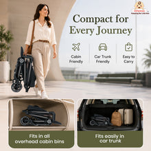 Infantso Flight X Baby Stroller for 0 to 3 years, Pram Auto Fold with 5-Point Safety Harness, Multi-Position Recline, Adjustable Footrest & Canopy, 360° Swivel Wheels, Storage Basket & Rear Brake – Up to 22 kg