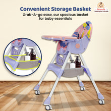 Infantso Feed-X 5-in-1 Multifunctional Baby High Chair | Convertible Feeding Chair for Infants & Toddlers | Adjustable Height, Foldable Design, Reclining Seat, Double Tray, Storage Basket & 5-Point Safety Harness