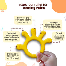Hand Shape Silicone Teether | BPA-Free Teether, Teething Relief, Baby Teether Silicone, Teething Toy, Sensory Toy, Gum Massager for 2+ months | Teether for baby