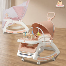 Infantso 5-in-1 Prime Baby Rocker – Multi-Functional Infant Seat with Mosquito Net, Toy Bar & Feeding Tray