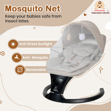 Infantso Automatic Baby Swing – 5-Speed Electric Cradle with Bluetooth Music, Remote Control, Timer & Safety Lock for 0 to 2 years