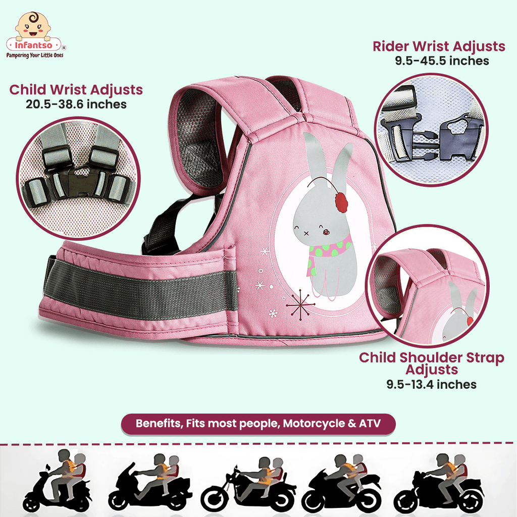 Travel Safety Belt Two Wheeler Baby Carrier For Kids Infantso