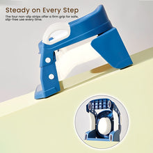 Infantso 2-in-1  Nora Potty Training Seat with Ladder & Step Stool for Toddlers – Foldable, Non-Slip, PU Soft Cushion, Universal Fit for Standard Toilets – Baby Toilet Trainer for Boys & Girls (1–5 Years)