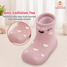 Forest Feet Anti-Skid Cotton Socks Shoes with Rubber Sole for Walking Babies & Toddlers (06-24 Months)