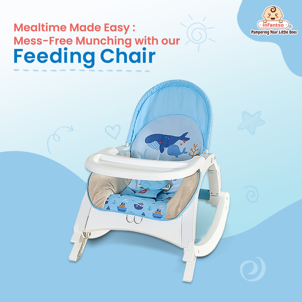 Nicu Auto Rocking Chair 4-in-1 Baby Manual Rocker for 0 to 3 Years, Chair for Newborn with Nec ...