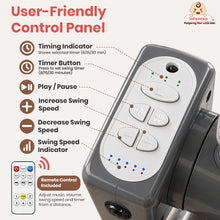 Automatic Swing Rocker with Bluetooth, Remote Control, 5 Speeds, Music, Timer, Mosquito Net & Toy Bar (0-2 Years), Holds weight upto 15kg