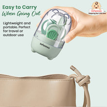 Infantso Compact Bear Baby Nail Clipper Set | 4‑in‑1 Baby Grooming Kit with Scissors, Nail Filer, Tweezer & Clipper | Safe & Gentle Grooming for Newborns & Toddlers | Cute Bear‑Shaped Storage Case