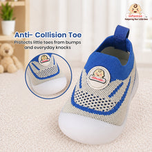 Knit Kicks Anti-Skid Cotton Socks Shoes with Rubber Sole for Walking Babies & Toddlers (6-24 Months)