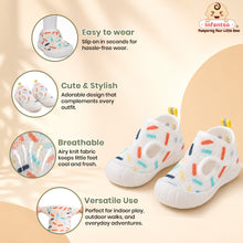 Infantso Baby Sock Shoes for First Walkers | Anti-Skid & Flexible Sole, Breathable Knit Fabric, Lightweight Soft Baby Shoes with Easy Slip-On Design