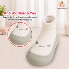 Teddy Toes Anti-Skid Cotton Socks Shoes with Rubber Sole for Walking Babies & Toddlers (6-24 Months)