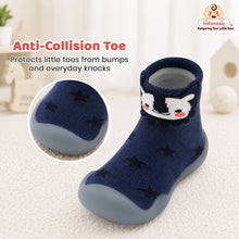 Forest Feet Anti-Skid Cotton Socks Shoes with Rubber Sole for Walking Babies & Toddlers (06-24 Months)