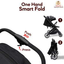 GlideX Travel Stroller: One-Hand Fold, Reclining Seat, Adjustable Canopy, 360° Wheels, 5-Point Harness, 0-3 Years, 15kg