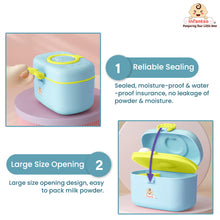 Infantso Feed Ease 2in1 Baby Milk Powder & Food Container (BIG) – Bear Design | BPA-Free, Leak-Proof, Travel-Friendly with Spoon & Fork, Baby Essential Food Storage Box, Baby Milk Powder Box, Cute Bear Snack Box