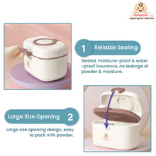 Infantso Feed Ease 2in1 Baby Milk Powder & Food Container (BIG) – Bear Design | BPA-Free, Leak-Proof, Travel-Friendly with Spoon & Fork, Baby Essential Food Storage Box, Baby Milk Powder Box, Cute Bear Snack Box