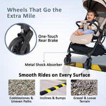 Infantso Ride-X Auto Fold Baby Stroller with One-Hand Fold, Mosquito Net, 5-Point Safety Harness, Shock Absorber Wheels & Compact Travel Design (0–3 Years, Up to 15kg)