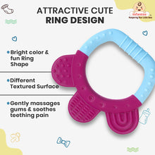 Ring Silicone Baby Teether, BPA-Free for Pain-Relief Easy Teething, Non-Toxic Food-Grade for 3+ Months Babies Ring Green