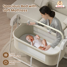 Smart Electric Baby Cradle Swing with Bluetooth Music, Remote & 5-Speed Timer – Safe Sleep Bassinet for Newborns to 18 Months