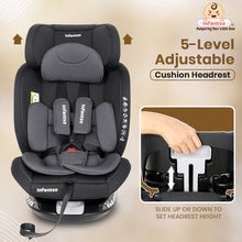 Infantso Ride-On 360° Rotating Recliner Baby Car Seat – Convertible, ISOFIX, Safety Harness, Ages 0–12 Years, 0–36 kg