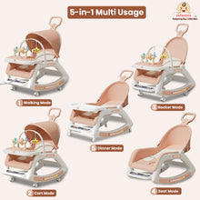 Infantso 5-in-1 Prime Baby Rocker – Multi-Functional Infant Seat with Mosquito Net, Toy Bar & Feeding Tray