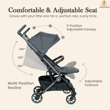 Infantso Flight X Baby Stroller for 0 to 3 years, Pram Auto Fold with 5-Point Safety Harness, Multi-Position Recline, Adjustable Footrest & Canopy, 360° Swivel Wheels, Storage Basket & Rear Brake – Up to 22 kg