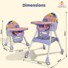 Infantso Feed-X 5-in-1 Multifunctional Baby High Chair | Convertible Feeding Chair for Infants & Toddlers | Adjustable Height, Foldable Design, Reclining Seat, Double Tray, Storage Basket & 5-Point Safety Harness