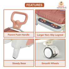 Infantso 5-in-1 Prime Baby Rocker & Walker – Multi-Functional Infant Seat with Mosquito Net, Toy Bar & Feeding Tray