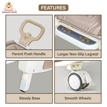 Infantso 5-in-1 Prime Baby Rocker & Walker – Multi-Functional Infant Seat with Mosquito Net, Toy Bar & Feeding Tray