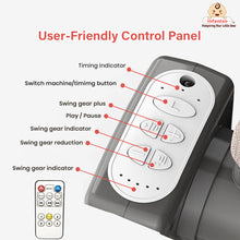 Automatic Swing Rocker with Bluetooth, Remote Control, 5 Speeds, Music, Timer, Mosquito Net & Toy Bar (0-2 Years), Holds weight upto 15kg