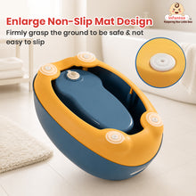 Infantso Antislip Kid Butt Washing Stool, Ergonomic Baby Toddler Wash Stool Seat with PVC Soft Cushion, Widened and Thickened Base, Bath Stool (Blue)