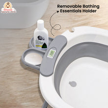 Infantso Smart Anti-Slip Foldable Baby Bath Tub with Temperature Sensor, Soap Tray & Support Cushion | Portable & Travel-Friendly Silicone Bath Tub for Newborns, Kids & Toddlers (0-3 Years)