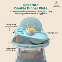 Infantso Feed-X 5-in-1 Multifunctional Baby High Chair | Convertible Feeding Chair for Infants & Toddlers | Adjustable Height, Foldable Design, Reclining Seat, Double Tray, Storage Basket & 5-Point Safety Harness