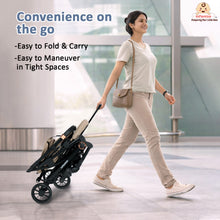 Infantso Ride-X Auto Fold Baby Stroller with One-Hand Fold, Mosquito Net, 5-Point Safety Harness, Shock Absorber Wheels & Compact Travel Design (0–3 Years, Up to 15kg)