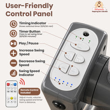 Automatic Swing Rocker with Bluetooth, Remote Control, 5 Speeds, Music, Timer, Mosquito Net & Toy Bar (0-2 Years), Holds weight upto 15kg