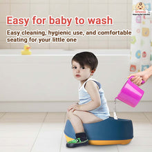 Infantso Antislip Kid Butt Washing Stool, Ergonomic Baby Toddler Wash Stool Seat with PVC Soft Cushion, Widened and Thickened Base, Bath Stool (Blue)