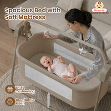 Smart Electric Baby Cradle Swing with Bluetooth Music, Remote & 5-Speed Timer – Safe Sleep Bassinet for Newborns to 12 Months