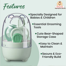 Infantso Compact Bear Baby Nail Clipper Set | 4‑in‑1 Baby Grooming Kit with Scissors, Nail Filer, Tweezer & Clipper | Safe & Gentle Grooming for Newborns & Toddlers | Cute Bear‑Shaped Storage Case