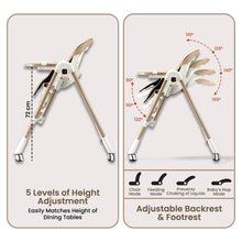 Infantso Swini 5-in-1 Baby High Chair & Swing – Adjustable, Foldable Feeding Chair with Dual Tray, Reclining Backrest & Footrest for 6 Months to 5 Years
