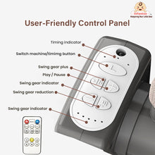 Automatic Swing Rocker with Bluetooth, Remote Control, 5 Speeds, Music, Timer, Mosquito Net & Toy Bar (0-2 Years), Holds weight upto 15kg