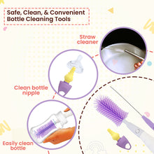 Infantso 3-in-1 Silicone Bottle Cleaning Brush: Deep Clean Baby Bottle, Nipples, and Straws