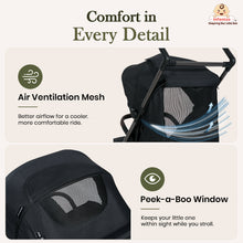 Infantso Flight X Baby Stroller for 0 to 3 years, Pram Auto Fold with 5-Point Safety Harness, Multi-Position Recline, Adjustable Footrest & Canopy, 360° Swivel Wheels, Storage Basket & Rear Brake – Up to 22 kg