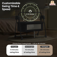 Smart Electric Baby Cradle Swing with Bluetooth Music, Remote & 5-Speed Timer – Safe Sleep Bassinet for Newborns to 12 Months